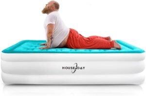 HOUSEDAY Twin Air Mattress with Built- Raised Electric Airbed