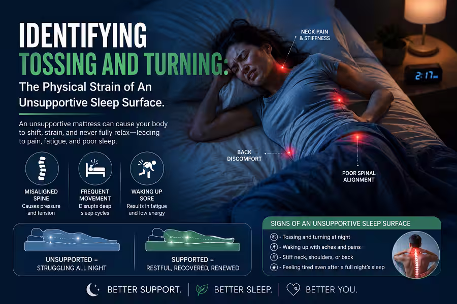 Identifying Tossing and Turning The Physical Strain of An Unsupportive Sleep Surface.