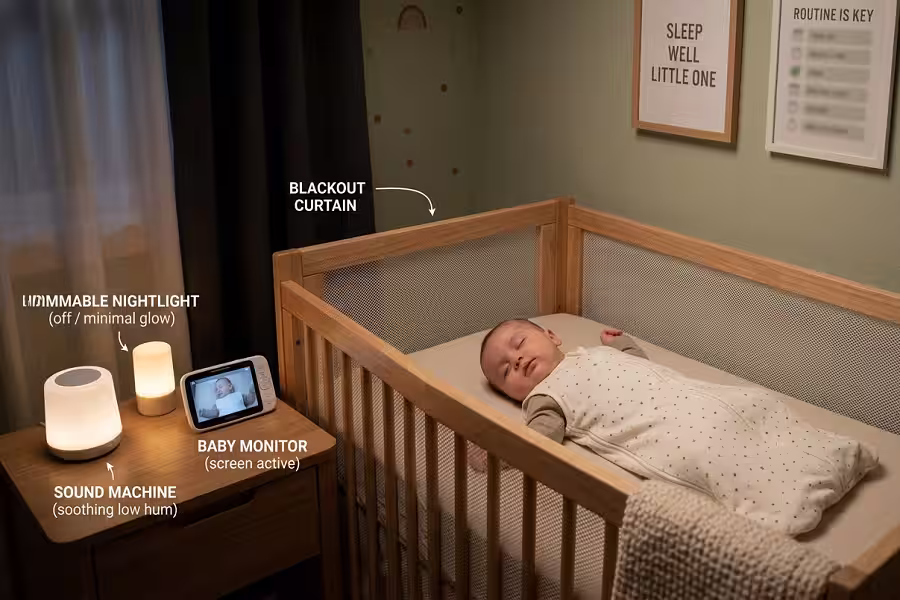 Supportive Sleeping Baby Environment for Preventing Sleep Regression