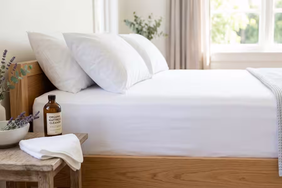 A clean, fresh, and hygienic sleep surface after maintaining a mattress with detergent
