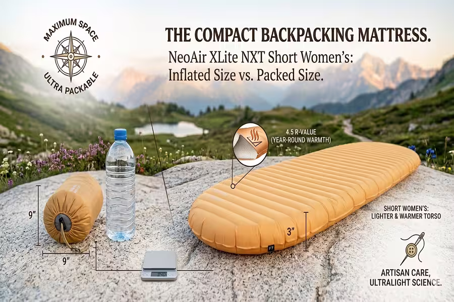 Compact backpacking mattress