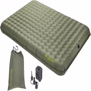 Lightspeed Outdoors PVC-free lightweight 2 person air mattress for backpacking