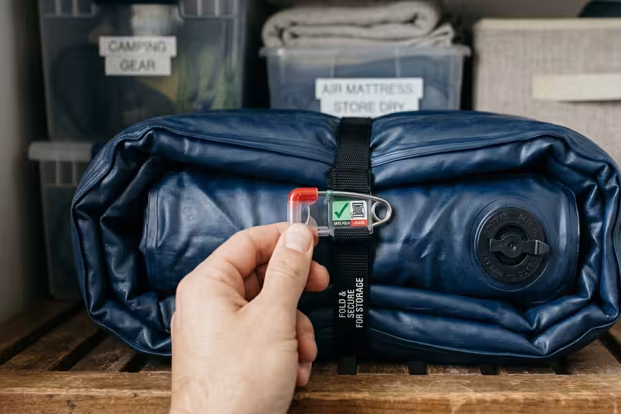 properly folding a deflated air mattress for safe storage
