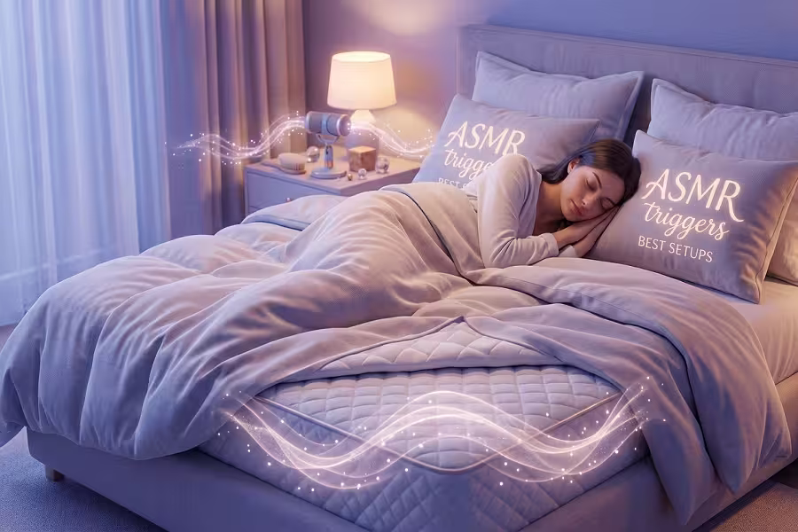 Comfortable bedroom setup with a supportive mattress pad for quality sleep