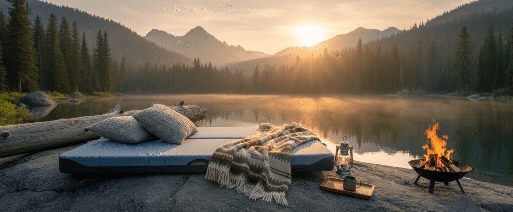 HEST Dually - Portable Camping Mattress, Enhanced Memory Foam Double Mattress, Sleeps Two