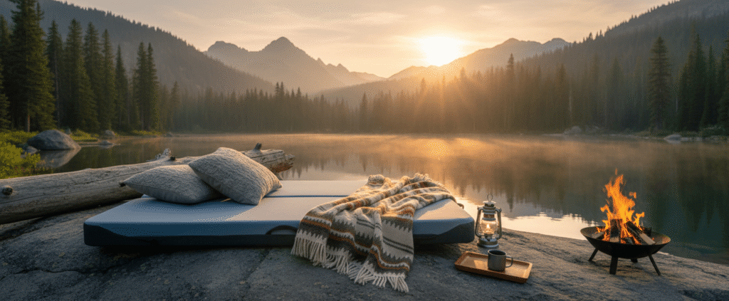 HEST Dually - Portable Camping Mattress, Enhanced Memory Foam Double Mattress, Sleeps Two