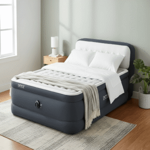 Intex 64447ED Dura-Beam Deluxe Ultra Plush Air Mattress with Headboard