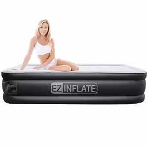 EZ INFLATE Upgraded Twin Air Mattress with Built-in Pump