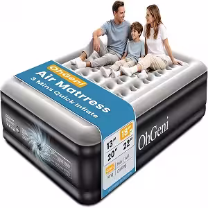 OhGeni 18-Inch Raised Queen Air Mattress