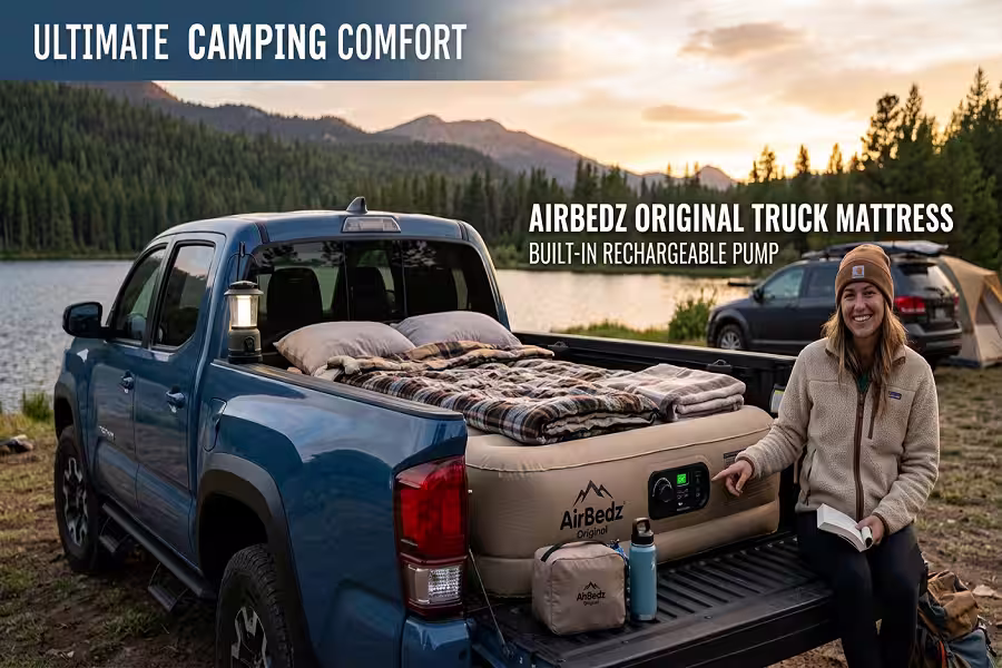AirBedz Original Truck Bed Air Mattress with Built-in, Rechargeable Pump